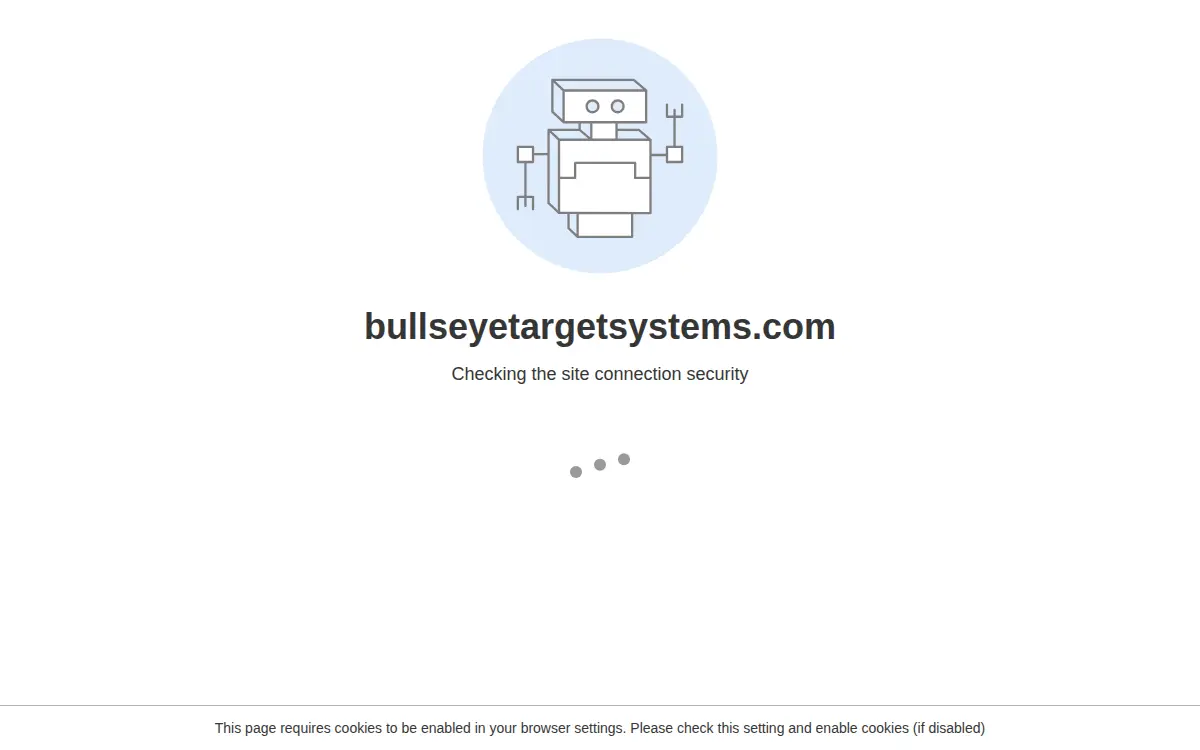 Homepage of Bullseye Target Systems LLC