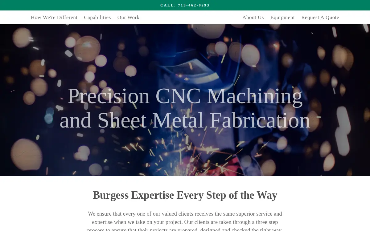 Homepage of Burgess Specialty Fabricating INC