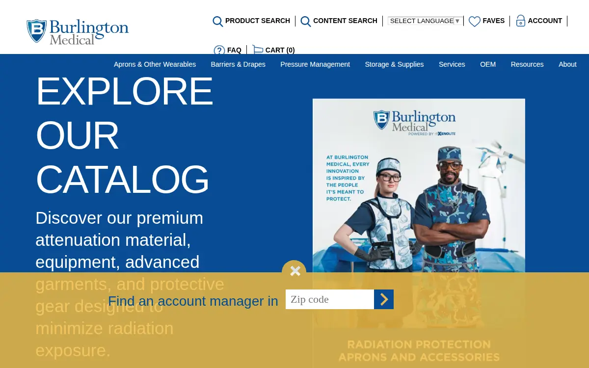 Homepage of Burlington Medical LLC