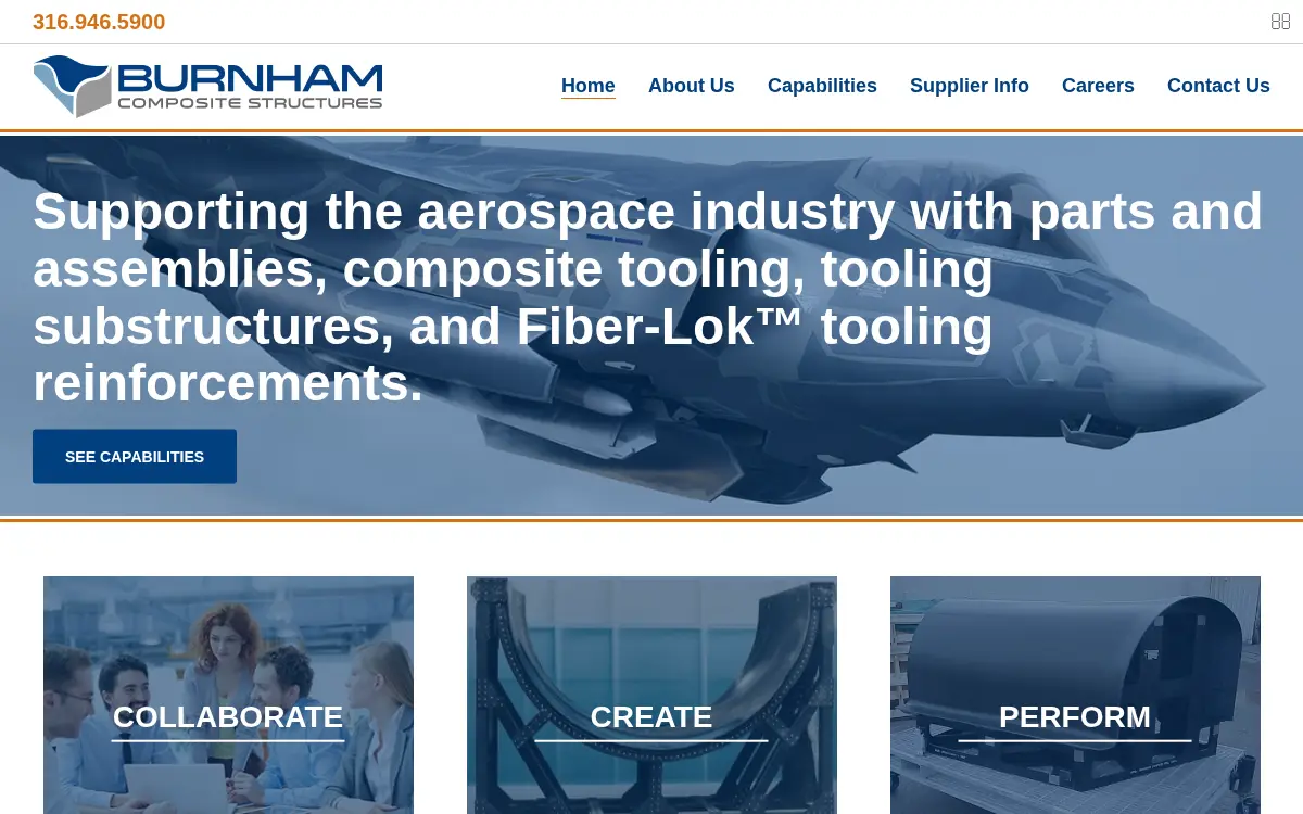 Homepage of Burnham Composite Structures, INC.