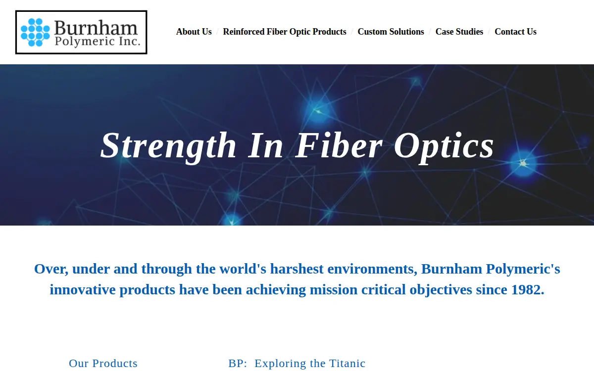 Homepage of Burnham Polymeric, INC.