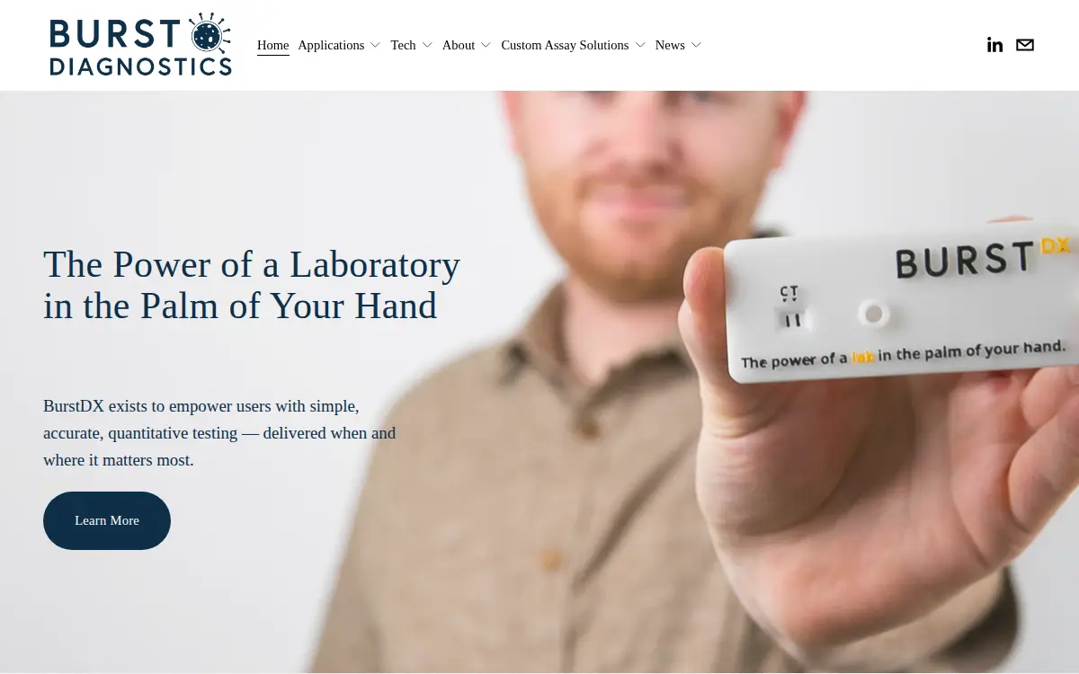 Homepage of Burst Diagnostics INC