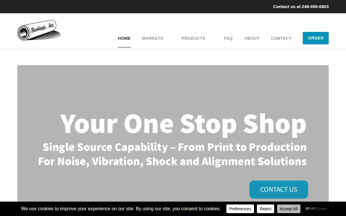 Homepage of Bushings INC