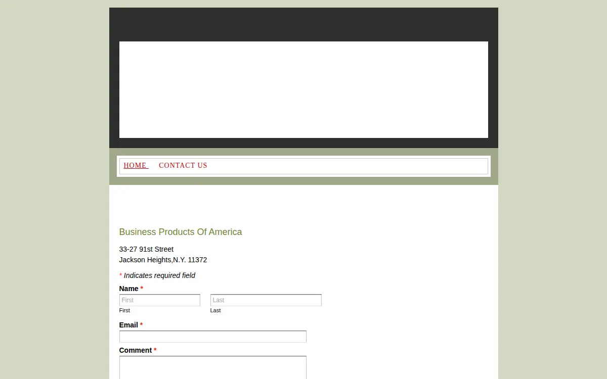 Homepage of Business Products of America, LLC