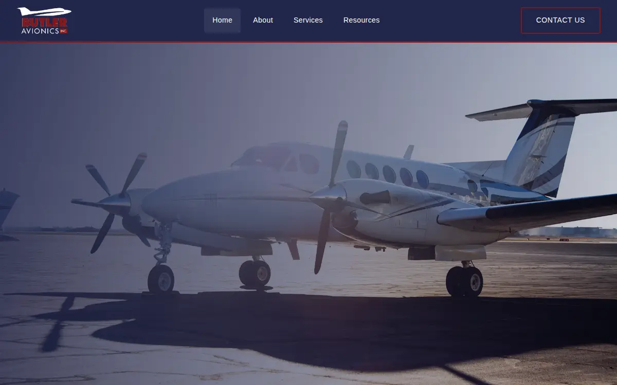 Homepage of Butler Avionics INC