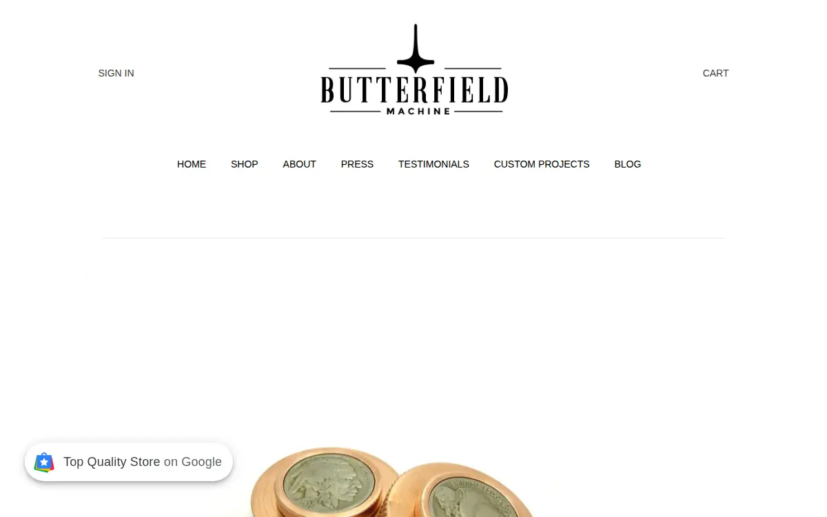 Homepage of Butterfield Machine LLC