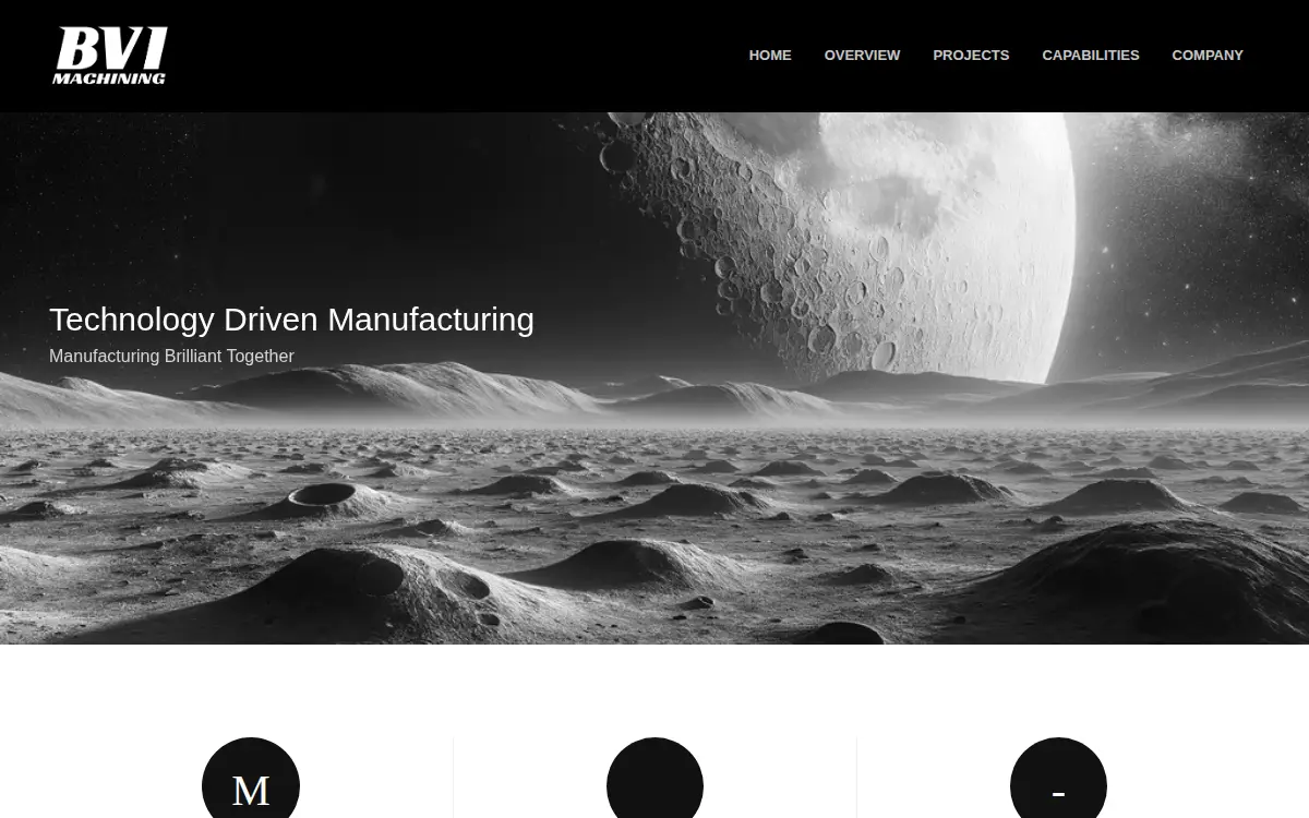 Homepage of Bvi Machining, INC.