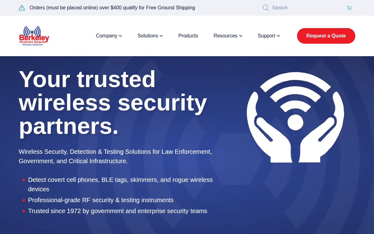 Homepage of Berkeley Varitronics Systems, INC