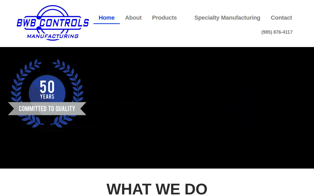 Homepage of Bwb Controls, INC.
