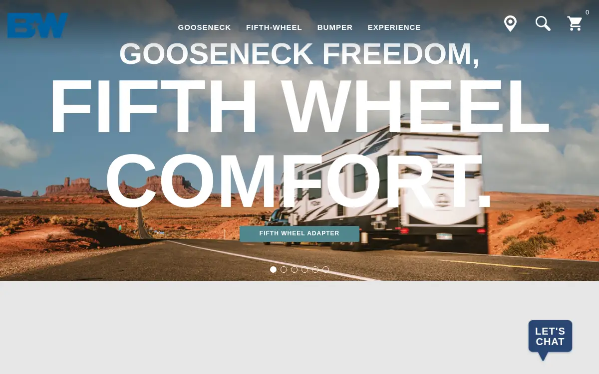 Homepage of B & W Custom Truck Beds, INC