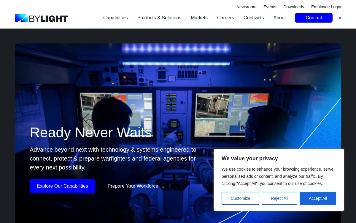 Homepage of By Light Professional It Services LLC