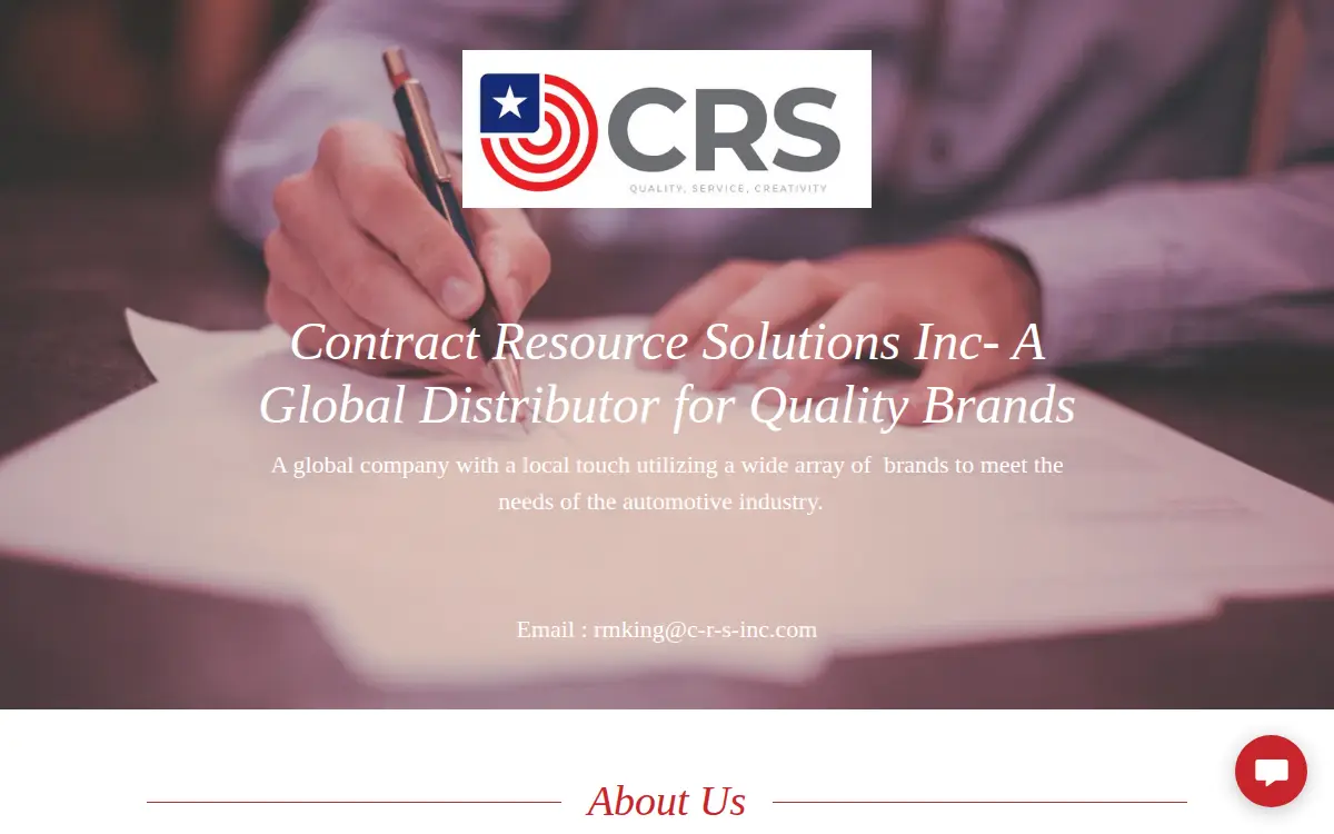 Homepage of Contract Resource Solutions INC.