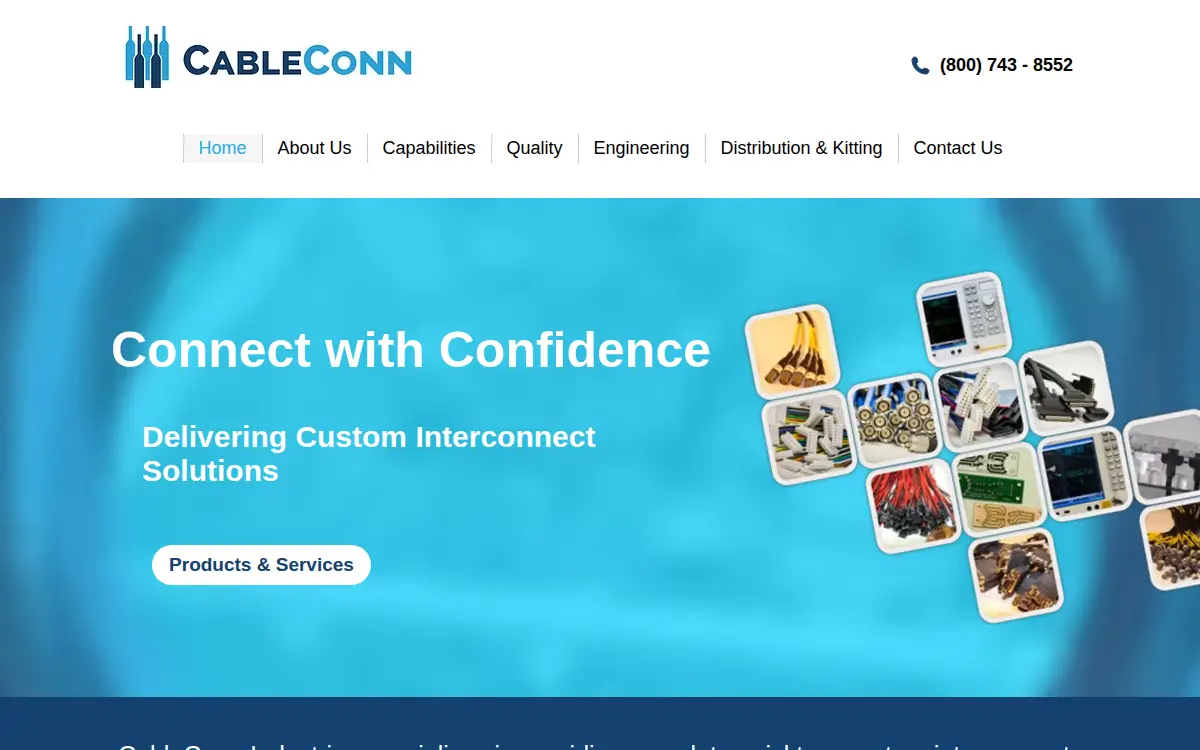 Homepage of Cableconn Industries INC.