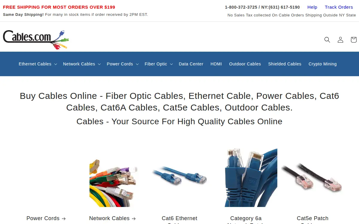 Homepage of Datacomm Cables INC.
