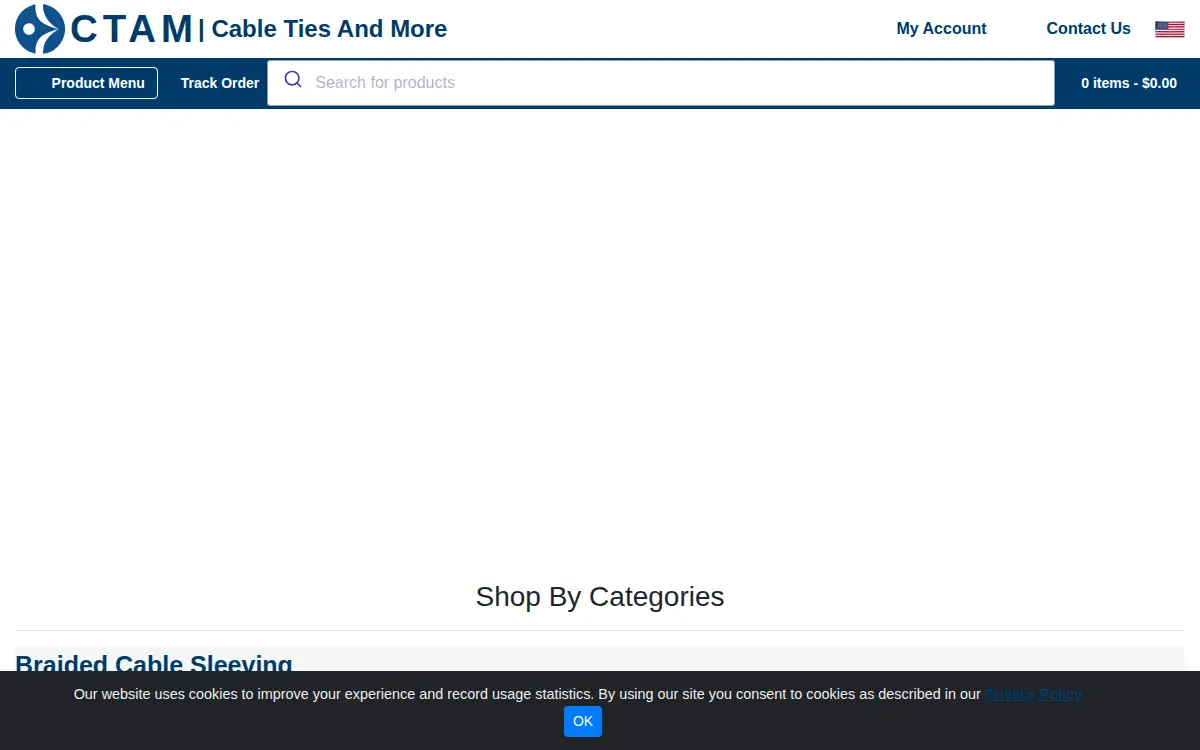 Homepage of Ctam INC.