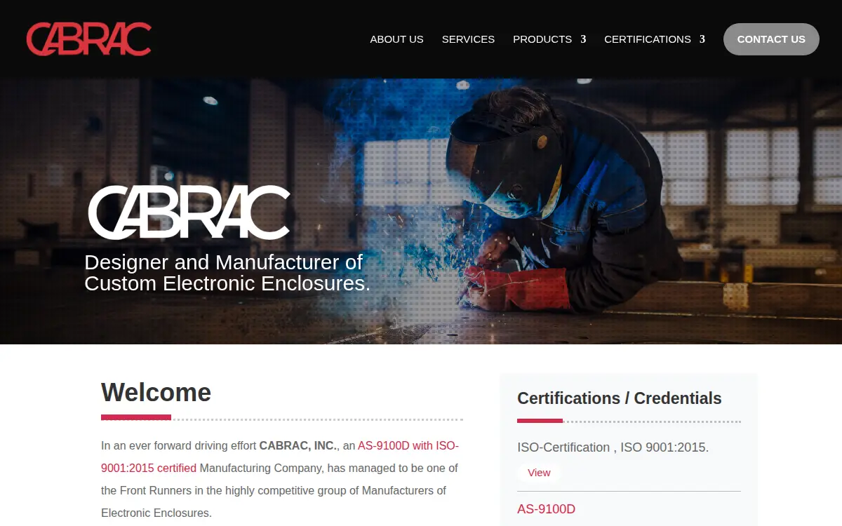 Homepage of Cabrac INC