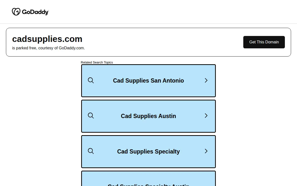 Homepage of Cad Supplies Specialty, INC.