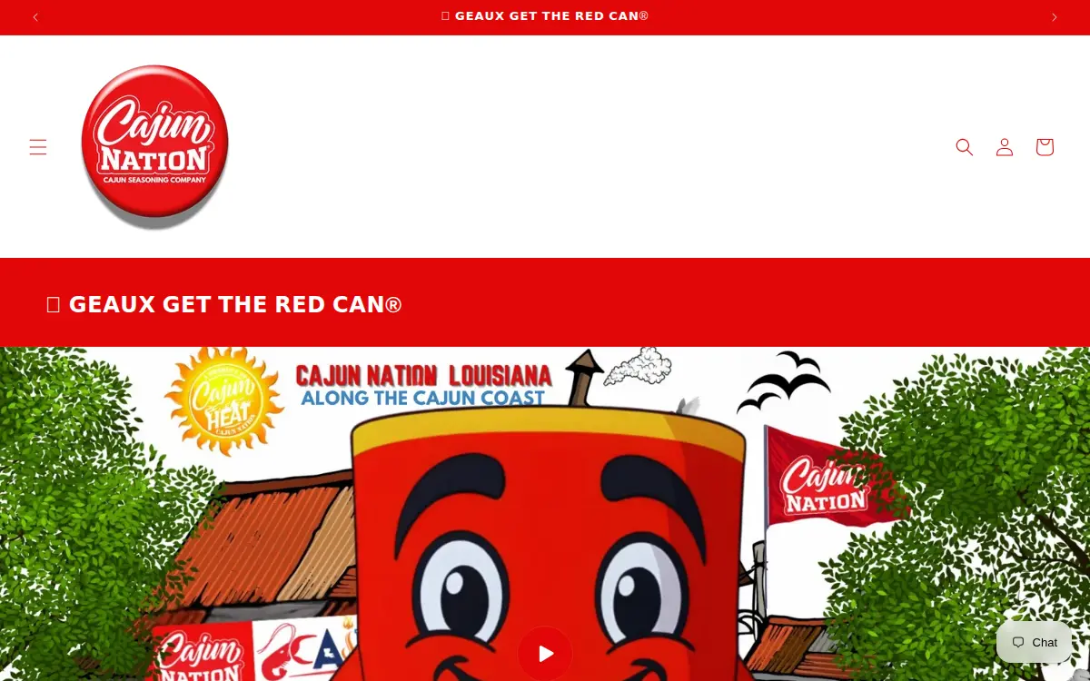 Homepage of Cajun Nation Cajun Seasoning LLC