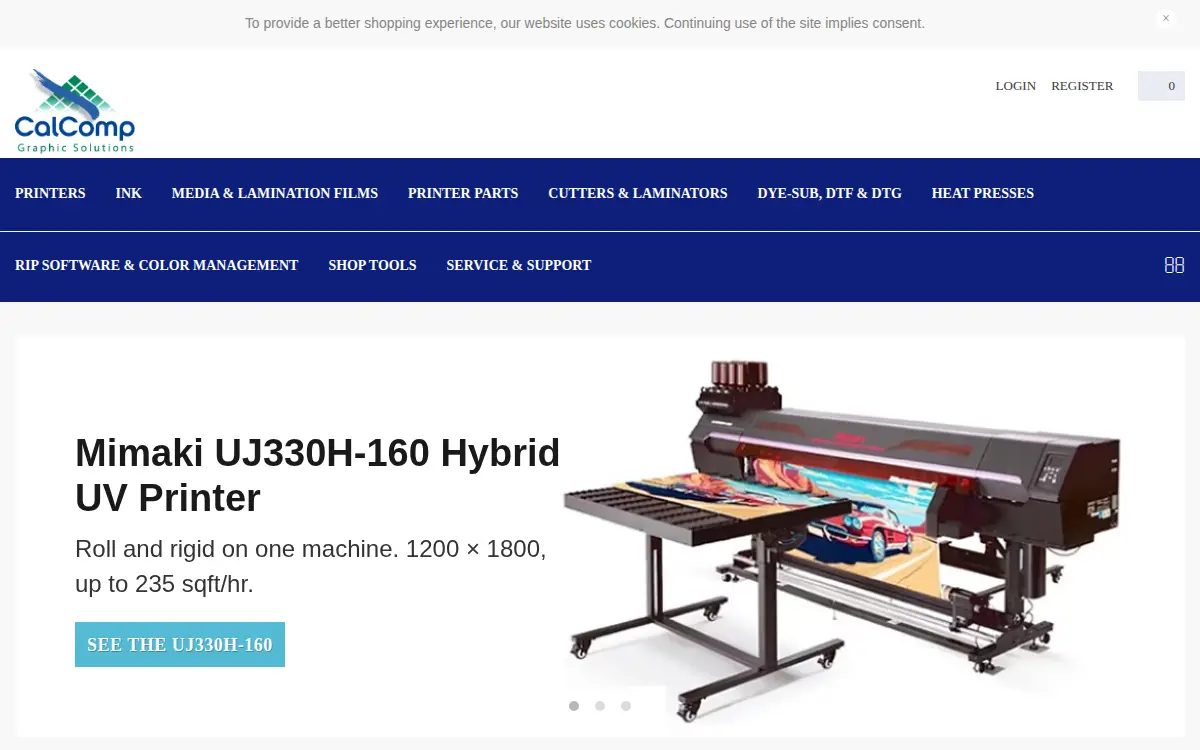 Homepage of Calcomp Graphic Solutions, LLC