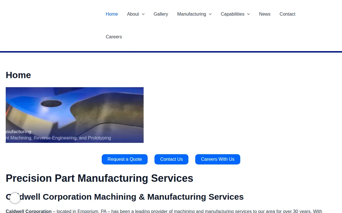 Homepage of Caldwell CORP