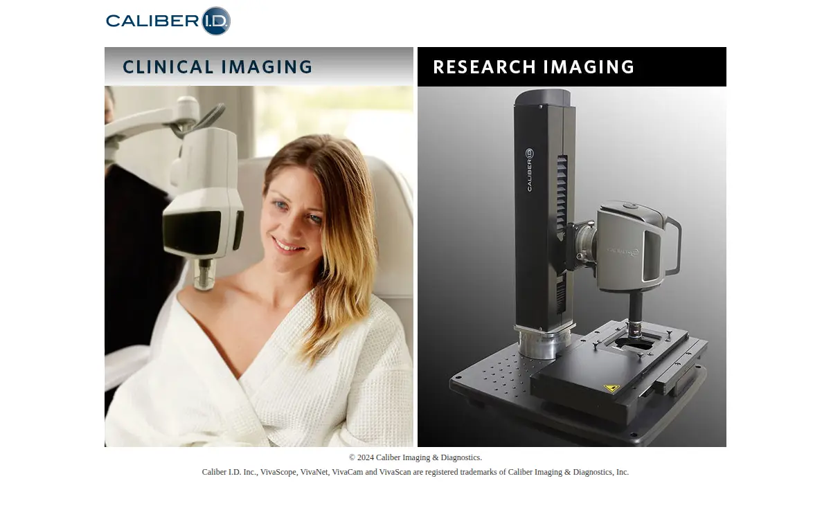 Homepage of Caliber Imaging & Diagnostics, INC.