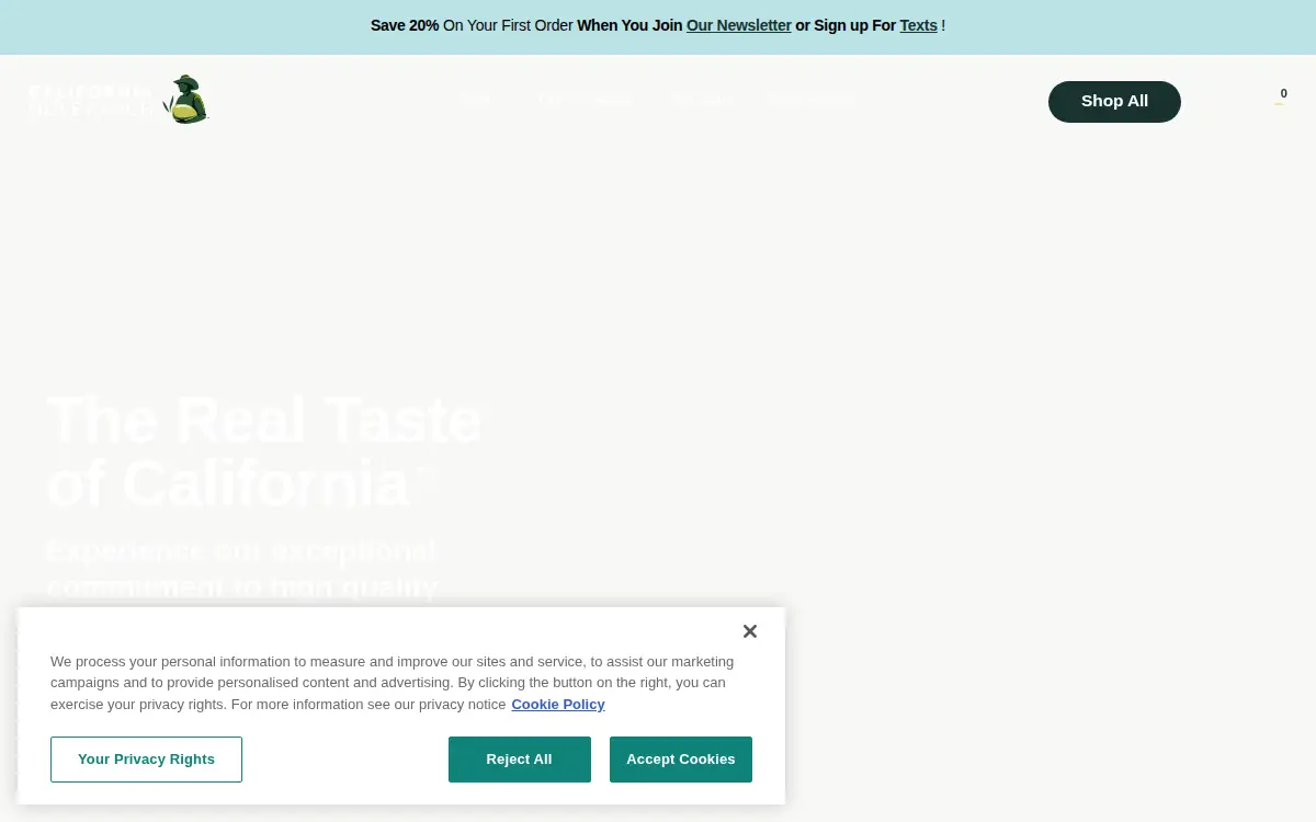 Homepage of California Olive Ranch, INC.