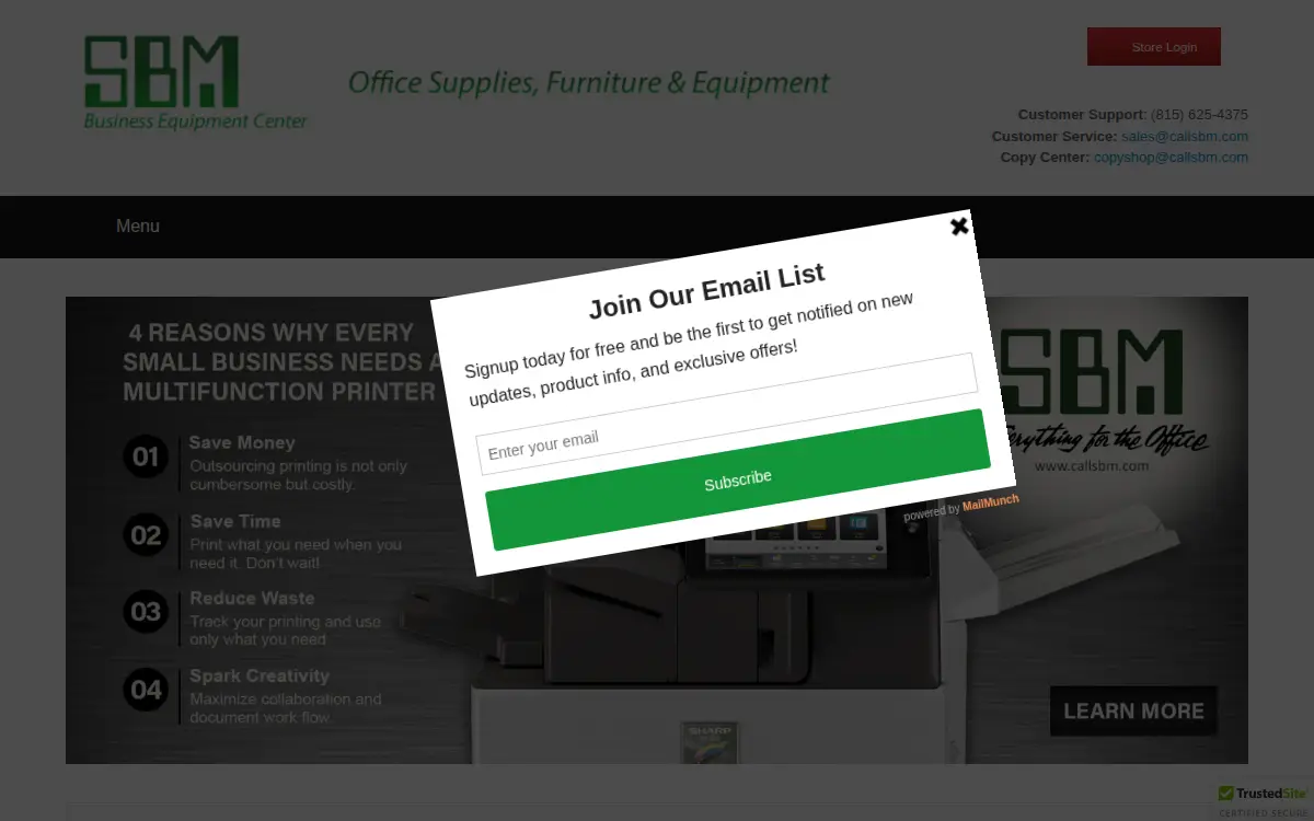 Homepage of Sterling Business Machines INC