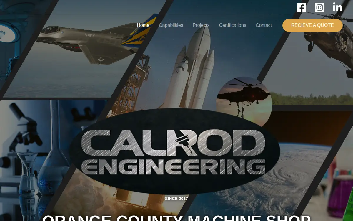 Homepage of Calrod Engineering, LLC.