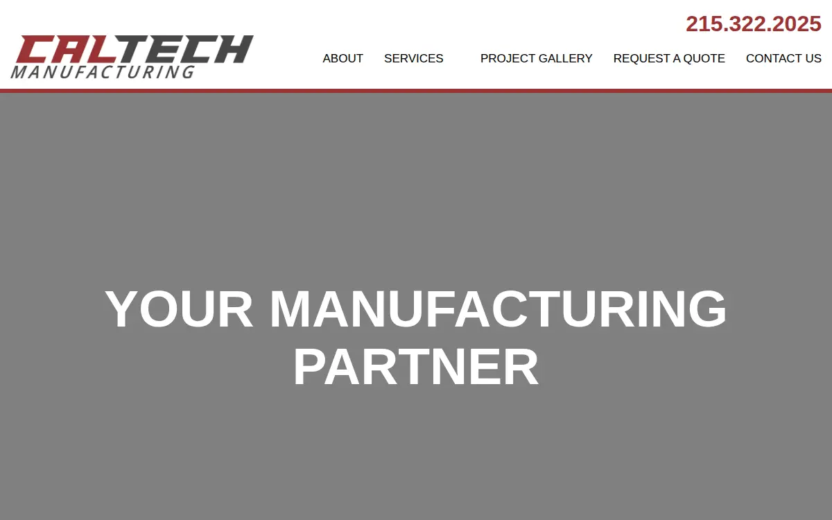 Homepage of Caltech Manufacturing, INC