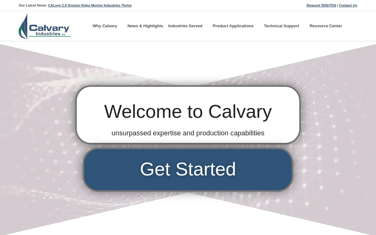 Homepage of Calvary Industries INC.