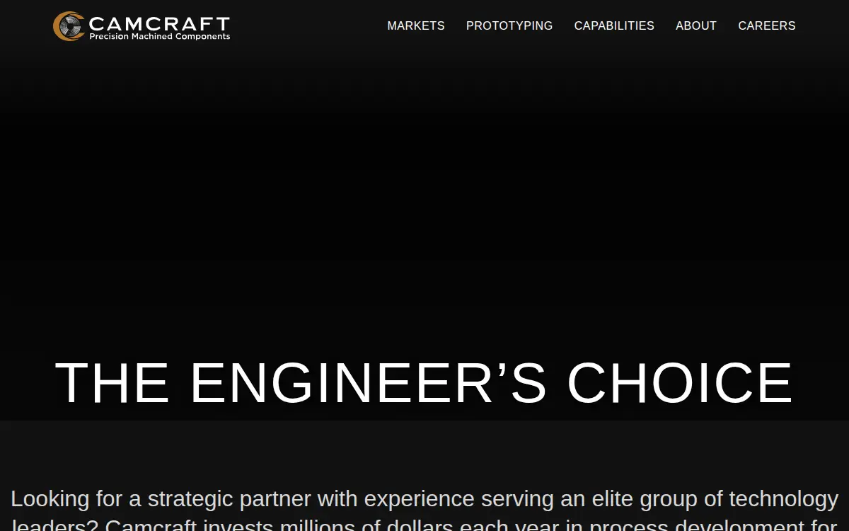 Homepage of Camcraft INC