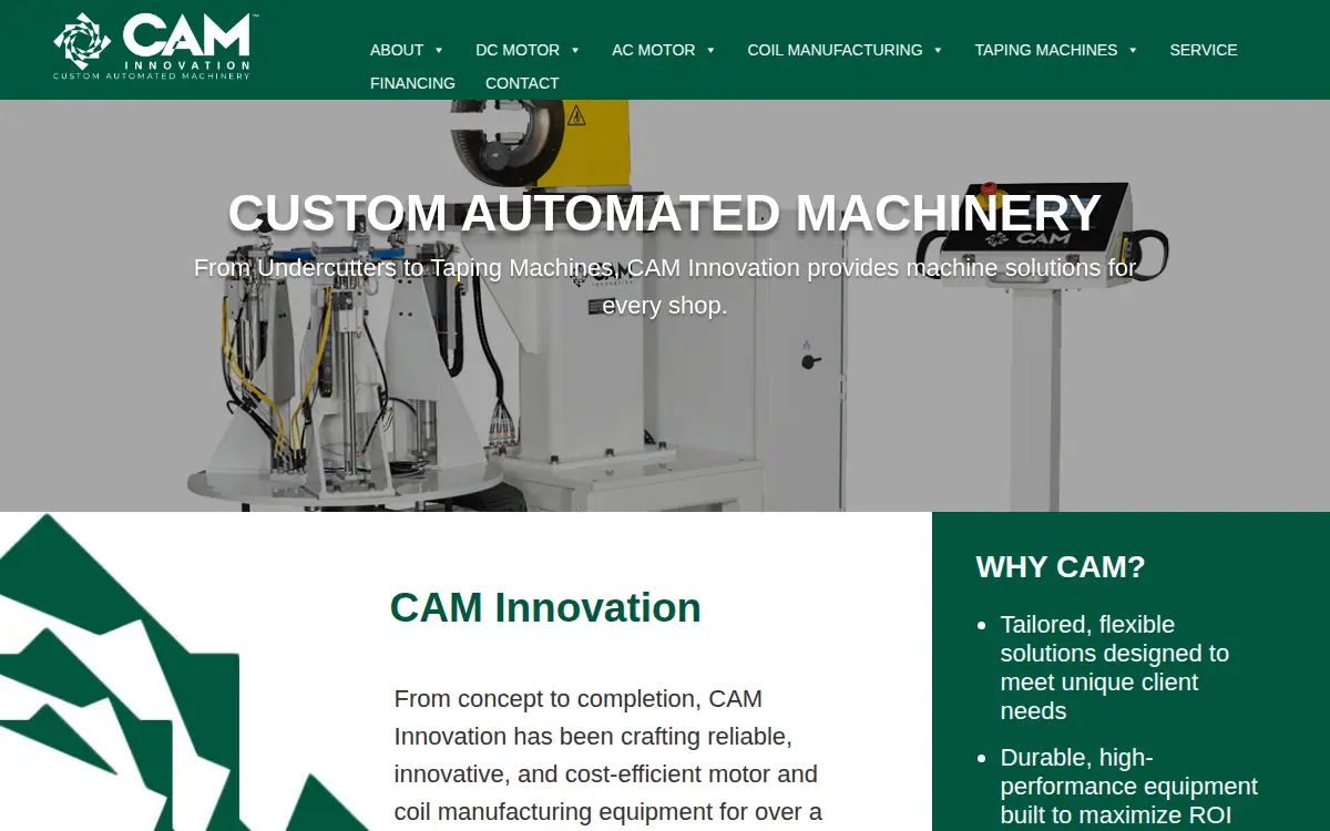 Homepage of Cam Innovation INC