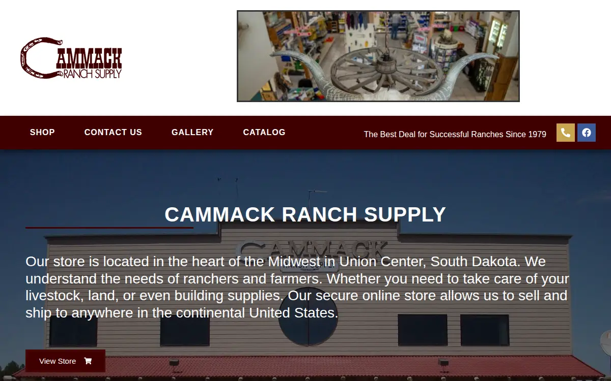 Homepage of Cammack Ranch Supply, INC.