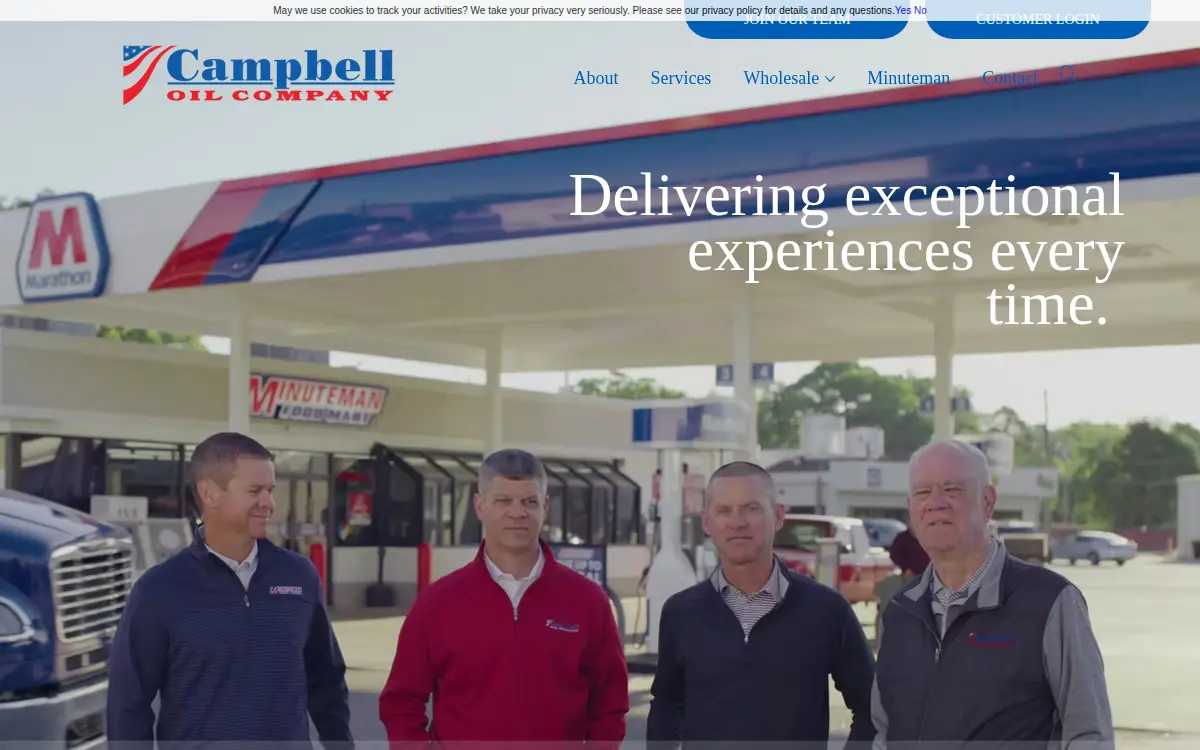 Homepage of Campbell Oil CO