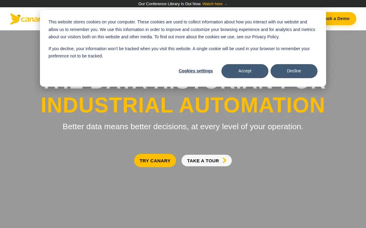 Homepage of Canary Labs, INC.