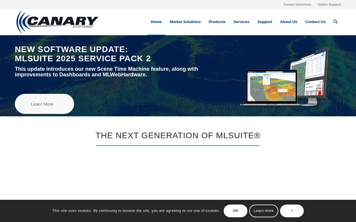 Homepage of Canary Systems INC