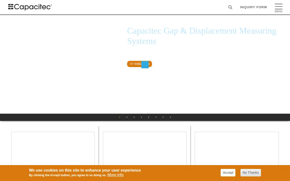 Homepage of Capacitec, INC.