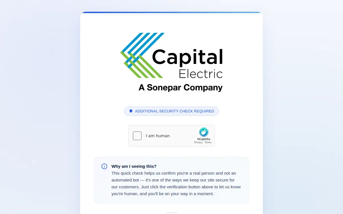 Homepage of Capital Lighting & Supply LLC