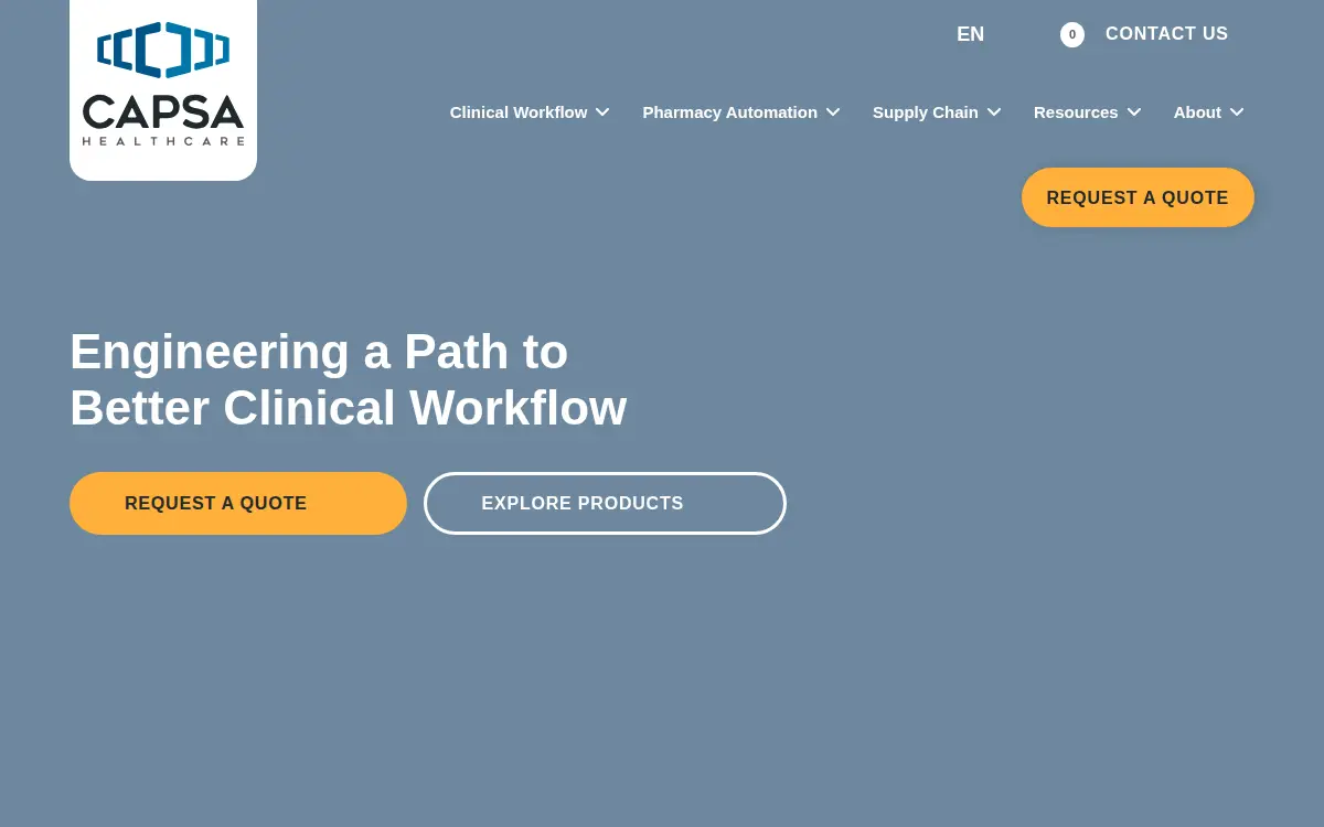 Homepage of Capsa Solutions LLC