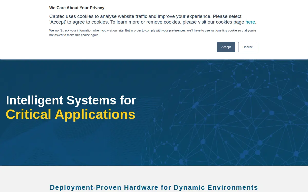Homepage of Captec, INC