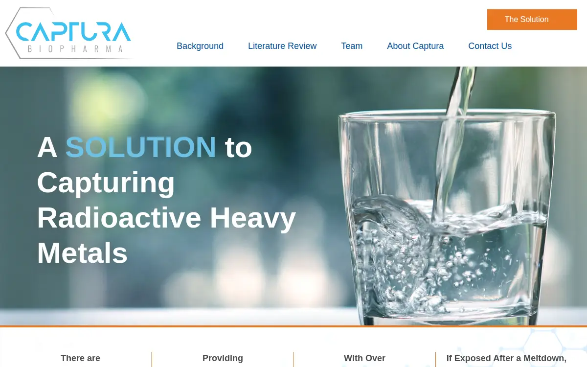 Homepage of Captura Biopharma INC.