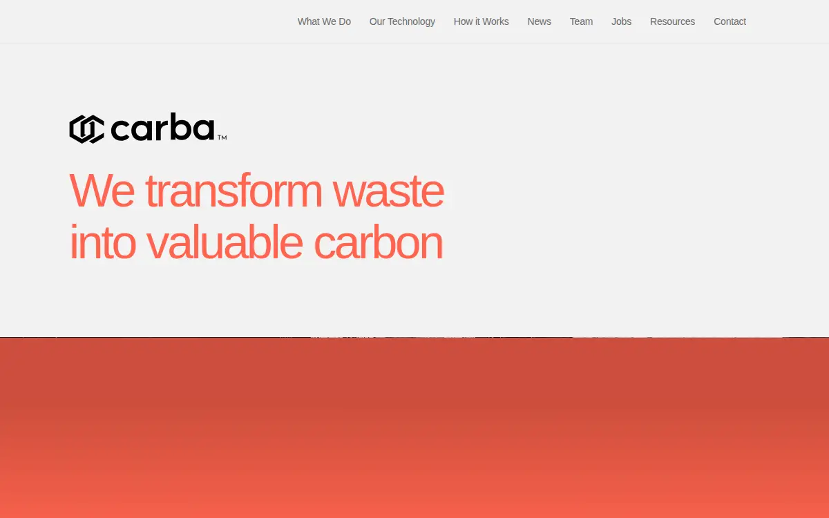 Homepage of Carba INC.