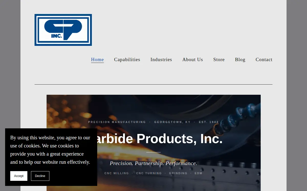 Homepage of Cpi Holding INC