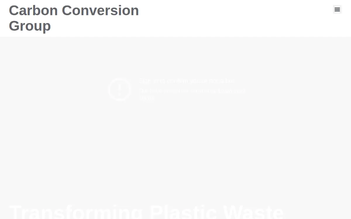 Homepage of Carbon Conversion Group, INC.