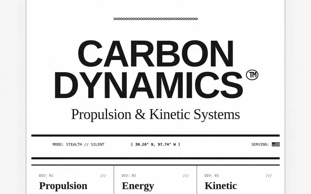 Homepage of Carbon Dynamics LLC