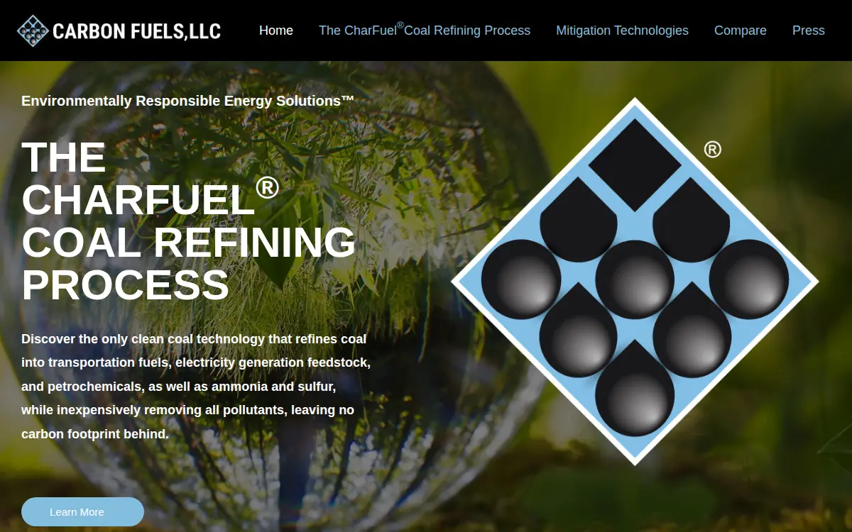 Homepage of Carbon Fuels, L.l.c.