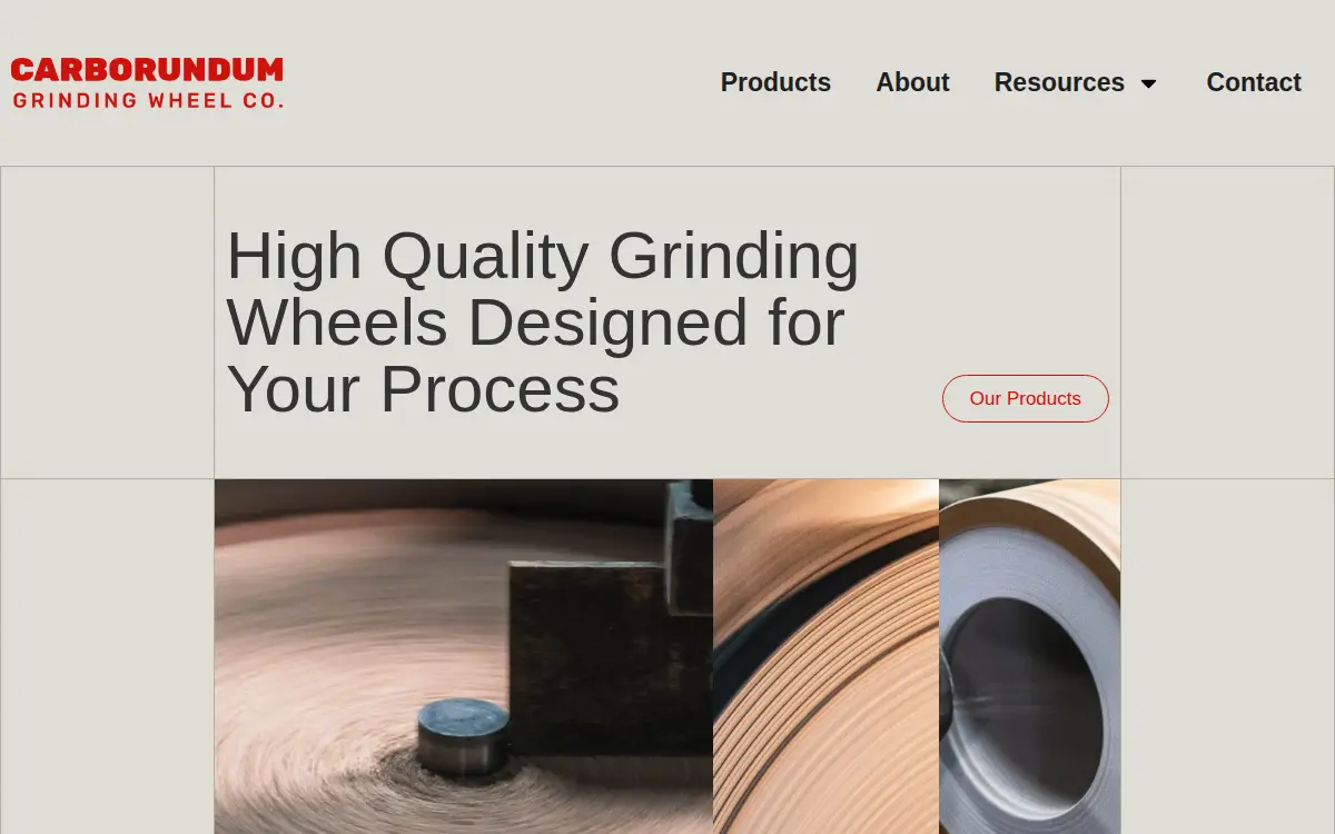 Homepage of Carborundum Grinding Wheel CO