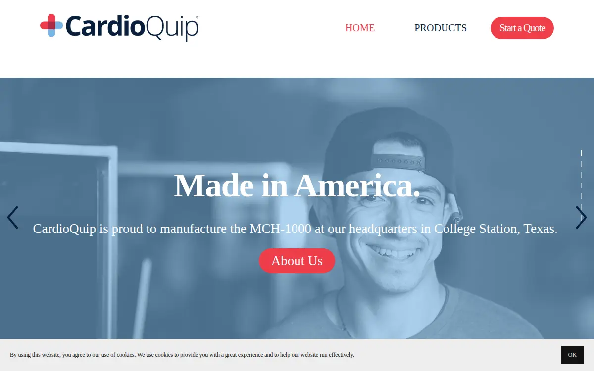 Homepage of Cardioquip, LLC
