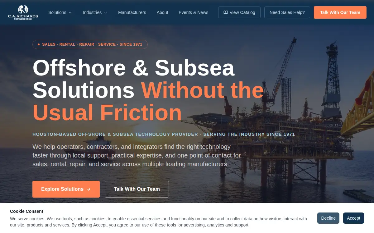 Homepage of C.a. Richards & Associates, INC.
