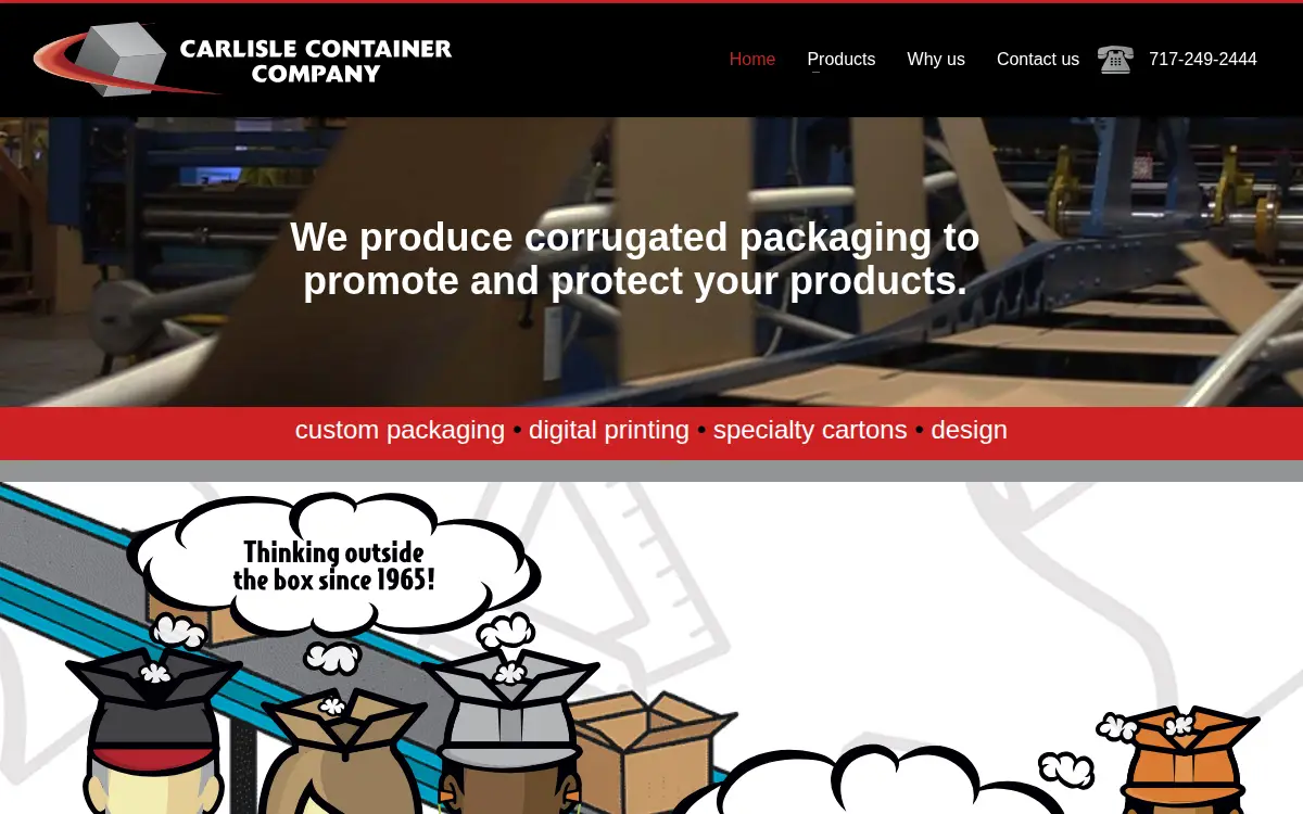 Homepage of Carlisle Packaging Company, INC.